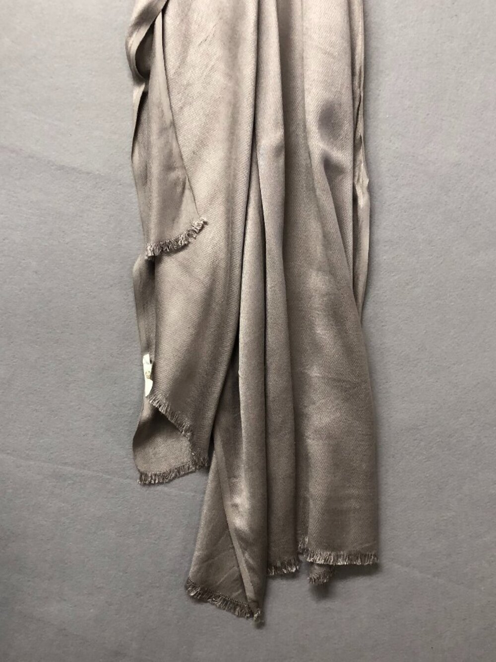Scarf Unisex Mauve Gray Rayon 72x21 Silvery Shimmer Soft